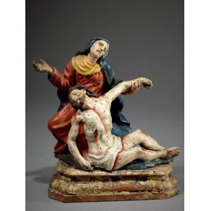 Author unknown, Pieta - wood carving 18th century Germany