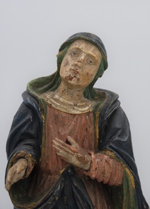 Autor nieznany, Drewniana rzeźba Świętej Anny XVIII wiek