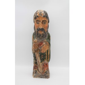 Autor nieznany, Stara drewniana figura świętego XV-XVIw.