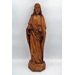 Author unknown, Wooden shrine 19th century with statue of Jesus