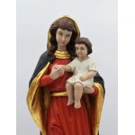 Autor unbekannt, Holzskulptur der Madonna mit Kind 20. Jahrhundert