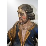 Unknown Baroque artist, Sculpture of a saint wood 18th century 75 cm.