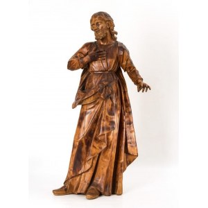 Autor unbekannt, Heiligenfigur aus Holz 19. Jahrhundert 109 cm