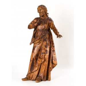 Author unknown, Figure of a saint wood 19th century 109 cm