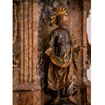 Autor unbekannt, barocker Schrein mit der Figur eines Heiligen
