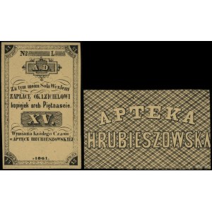Poland, receipt for 15 kopecks in silver, 1861