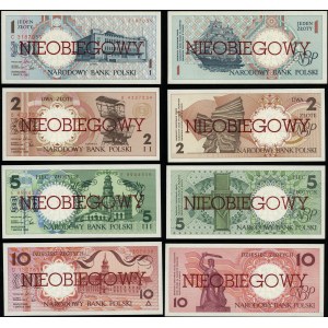 Polska, komplet nieobiegowych banknotów z serii miasta polskie, 1.03.1990