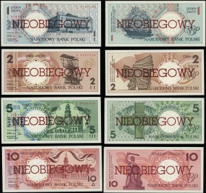 Poland, set of uncirculated banknotes from the series of Polish cities, 1.03.1990