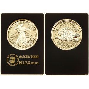 Stany Zjednoczone Ameryki (USA), 20 dolarów Liberty - KOPIA KOLEKCJONERSKA, Państwowa Mennica Berlińska