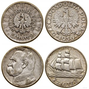Polska, zestaw: 2 x 2 złote, 1934 i 1936, Warszawa