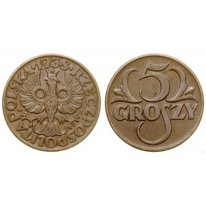 Polska, 5 groszy, 1938, Warszawa