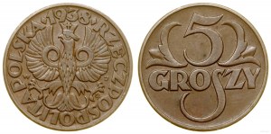 Polska, 5 groszy, 1938, Warszawa