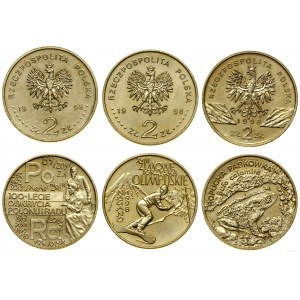 Poland, set of 3 x 2 gold, 1998, Warsaw