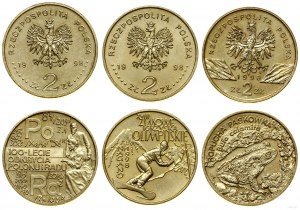 Polska, zestaw 3 x 2 złote, 1998, Warszawa