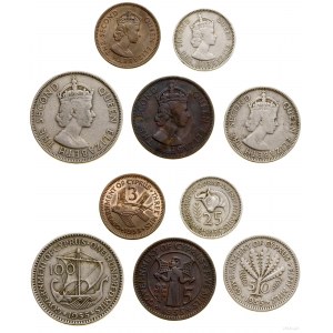 Cyprus, set of 5 coins, 1955