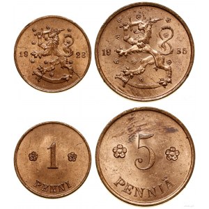 Finlandia, zestaw 2 monet, Helsinki