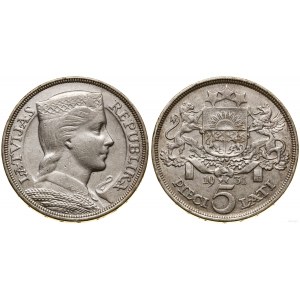 Latvia, 5 lats, 1931, London