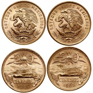 Meksyk, zestaw 2 x 20 centavos, Meksyk