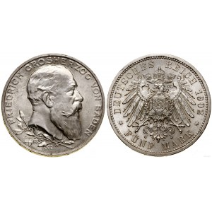 Deutschland, 5 Mark, 1902 G, Karlsruhe