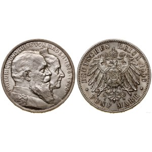 Deutschland, 5 Mark, 1906 G, Karlsruhe