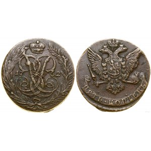 Rosja, 5 kopiejek, 1762, Jekaterinburg