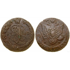Rosja, 5 kopiejek, 1782 EM, Jekaterinburg