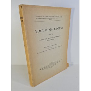 VOLUMINA LEGUM Zväzok X Ústavy Grodenského snemu z roku 1793
