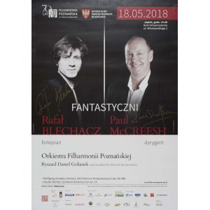 Plakat Fantastyczni - Rafał Blechacz, Paul McCreesh sygnowany przez muzyków.