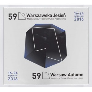 Audio chronicle (5 CDs, 2 DVDs) and program book of the 59th Edition of the Warsaw Autumn International Festival of Contemporary Music, 2016.