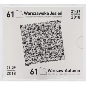 Audio chronicle (10 CDs) and program book of the 61st Edition of the Warsaw Autumn International Festival of Contemporary Music, 2018.