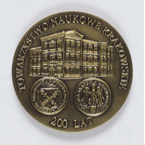 Medaille zum 200-jährigen Bestehen der Krakauer Wissenschaftlichen Gesellschaft (Bronzemedaille, 2015).