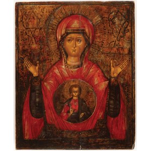 IKON OF THE MOTHER OF GOD SIGN, Russia, 18th / 19th century.