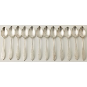 TWO TEA Spoons cut Duchy of Warsaw, Poland, Warsaw, Stanislaw Owczarski, after 1931