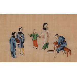 FIGURAL SCENE, China, 18th / 19th century.