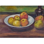 Jean PESKÉ (1870-1949), Martwa natura z jabłkami oraz gruszkami