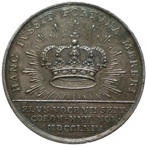 Medal koronacyjny z 1764 roku autorstwa Tomasza Pingo
