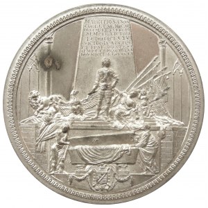 Maurycy Saski (nieślubny syn króla polskiego Augusta III), medal z 1750 