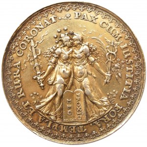 Medal autorstwa Sebastiana Dadlera i Jana Höhna sen. - rozejm w Sztumskiej Wsi