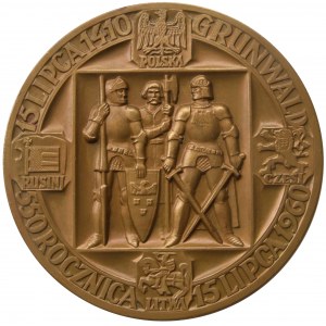 Medal autorstwa W. Kowalika na 550-lecie Bitwy pod Grunwaldem 1960