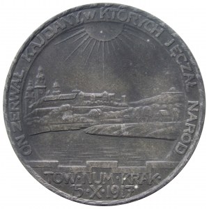 Tadeusz Kościuszko, -medal autorstwa Jana Wysockiego wybity z okazji setnej rocznicy śmierci 1917 r.