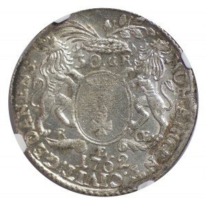 złotówka = 30 groszy (gulden), 1762 - NGC AU53