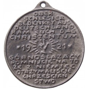 Propagandowy niemiecki medal wybity z okazji Powstania Śląskiego 1921