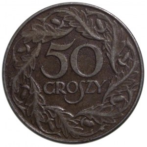 50 groszy 1938, żelazo nie niklowane