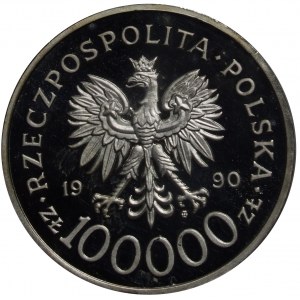 100 000 zł 1990 Solidarność (grubas)