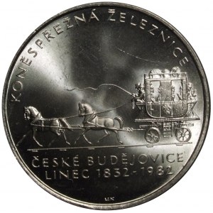 100 koron, 1982, 150 lat powozów konnych w Českich Budějovicach