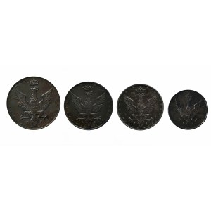 Zestaw (4 sztuki) monet Królestwo Polskie