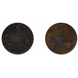 Zestaw 2 x 1 fenig 1930,1937