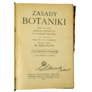 HEILPERN M. - Zasady botaniki z 281 rysunkami w tekście, Warszawa 1922r.