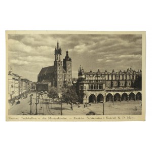 KRAKOW Sukiennice (Tuchhalle) und die Kirche von N.P.Marii, Postkarte