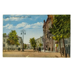 LUBLIN Namiestnikowska Straße und Theater, Postkarte